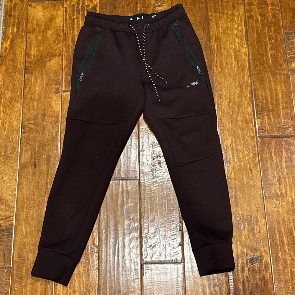 American Eagle Women’s Jogger Sweat Pants Drawstring Maroon/ Purple Size Small